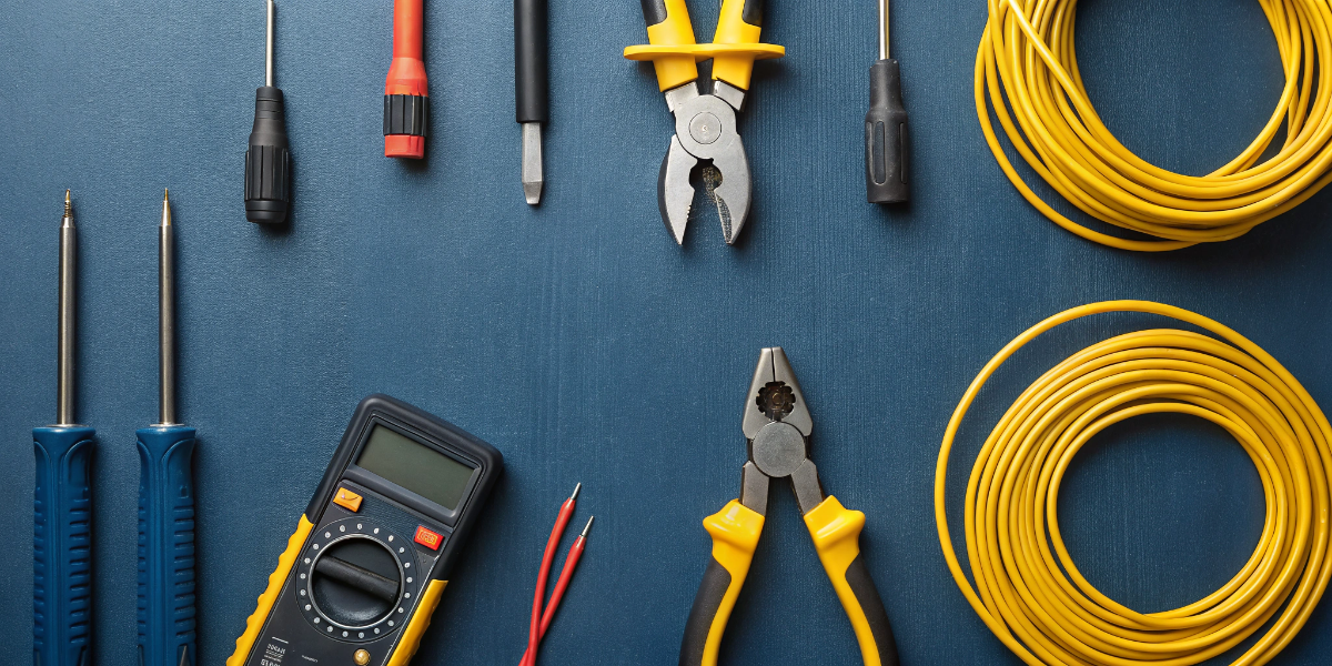 Outils professionnels d'électricien